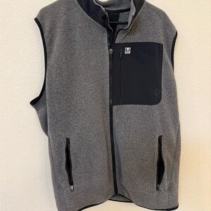 Huk Heather Gray Fleece Vest